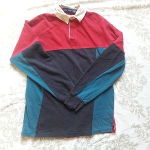 Warren Scott vintage color block long sleeve shirt